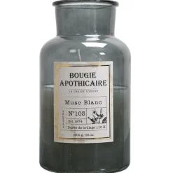 La Chaise Longue Senteurs-BOUGIE APOTHICAIRE MUSC BLANC 25 CM