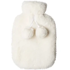 La Chaise Longue Cocoon-BOUILLOTTE POMPONS FAUSSE FOURRURE