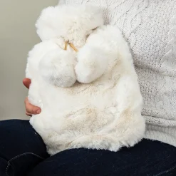 La Chaise Longue Cocoon-BOUILLOTTE POMPONS FAUSSE FOURRURE