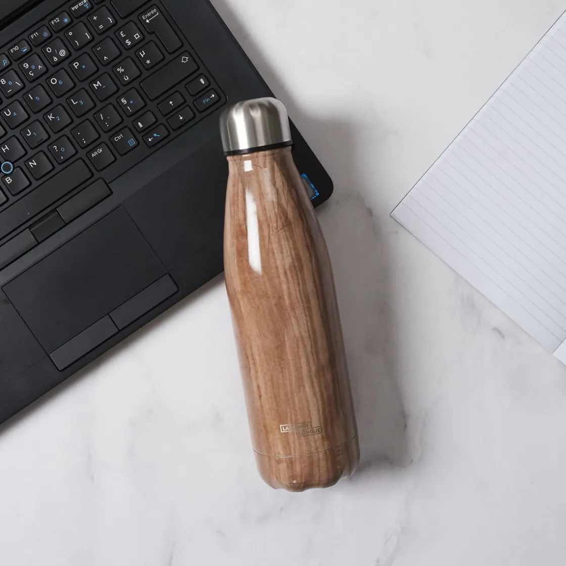 La Chaise Longue Thé & Café-BOUTEILLE ISOTHERME EFFET BOIS