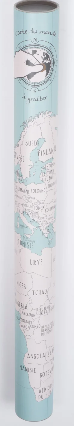 La Chaise Longue Loisirs & Entretien-CARTE DU MONDE A GRATTER