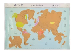 La Chaise Longue Loisirs & Entretien-CARTE DU MONDE A GRATTER
