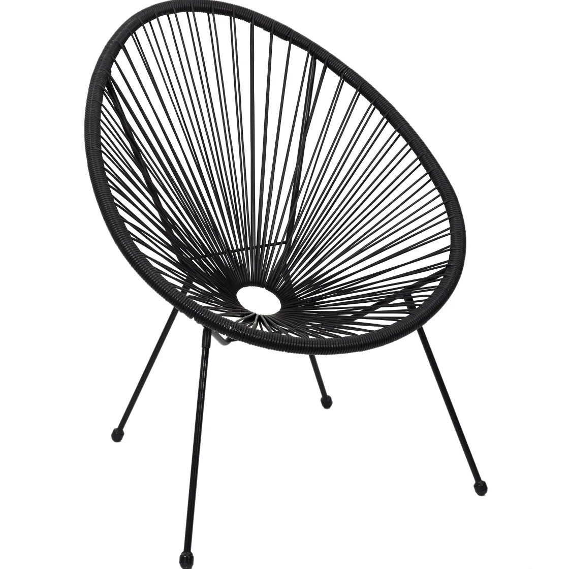 La Chaise Longue Mobilier-CHAISE ACAPULCO NOIR