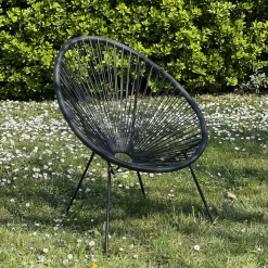 La Chaise Longue Mobilier-CHAISE ACAPULCO NOIR