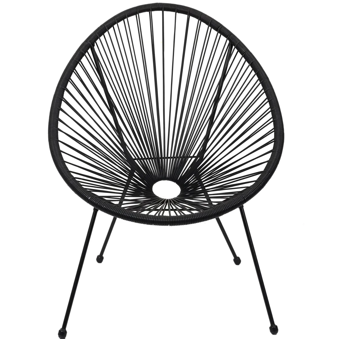 La Chaise Longue Mobilier-CHAISE ACAPULCO NOIR