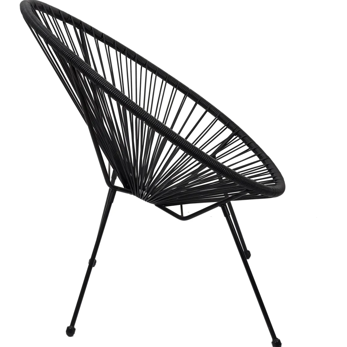 La Chaise Longue Mobilier-CHAISE ACAPULCO NOIR