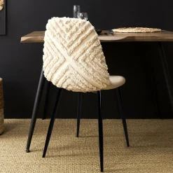 La Chaise Longue Mobilier-CHAISE MORA PIEDS METAL NOIR - Lot de 4