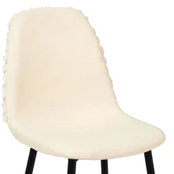 La Chaise Longue Mobilier-CHAISE MORA PIEDS METAL NOIR - Lot de 4