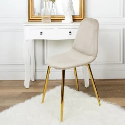 La Chaise Longue Mobilier-CHAISE PIEDS DORE - Lot de 4