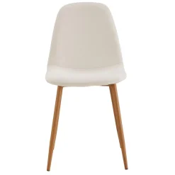 La Chaise Longue Mobilier-CHAISE POESIE PIEDS METAL IMITATION BOIS - Lot de 4