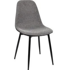 La Chaise Longue Mobilier-CHAISES MEMPHIS GRIS ET NOIR - Lot de 4