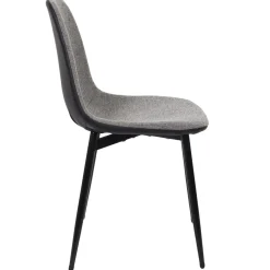 La Chaise Longue Mobilier-CHAISES MEMPHIS GRIS ET NOIR - Lot de 4