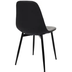 La Chaise Longue Mobilier-CHAISES MEMPHIS GRIS ET NOIR - Lot de 4