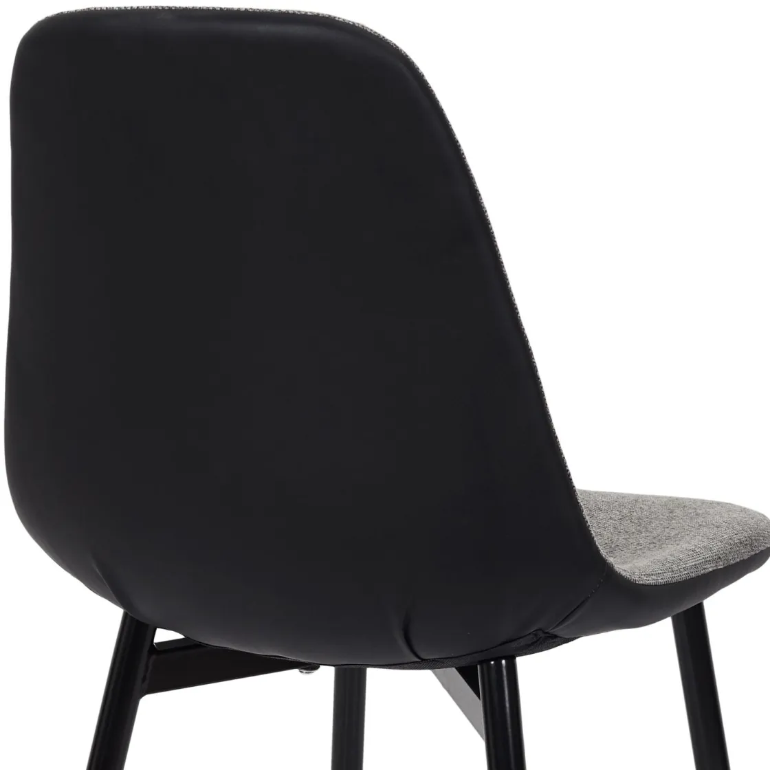 La Chaise Longue Mobilier-CHAISES MEMPHIS GRIS ET NOIR - Lot de 4