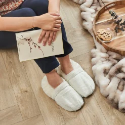 La Chaise Longue Cocoon-CHAUSSONS THERMO RELAXANTS BLANCS