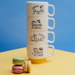 La Chaise Longue Thé & Café-COFFRET 4 TASSES EMPILABLES