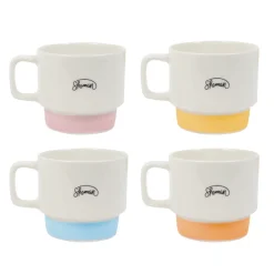 La Chaise Longue Thé & Café-COFFRET 4 TASSES EMPILABLES