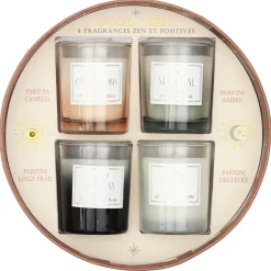 La Chaise Longue Senteurs-COFFRET DE 4 BOUGIES GOOD VIBES