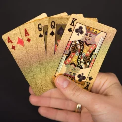 La Chaise Longue Jeux-COFFRET DE 2 JEUX DE CARTES DOREES