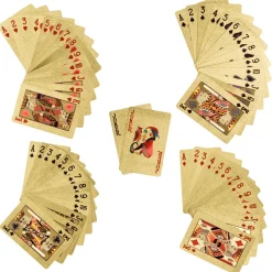 La Chaise Longue Jeux-COFFRET DE 2 JEUX DE CARTES DOREES