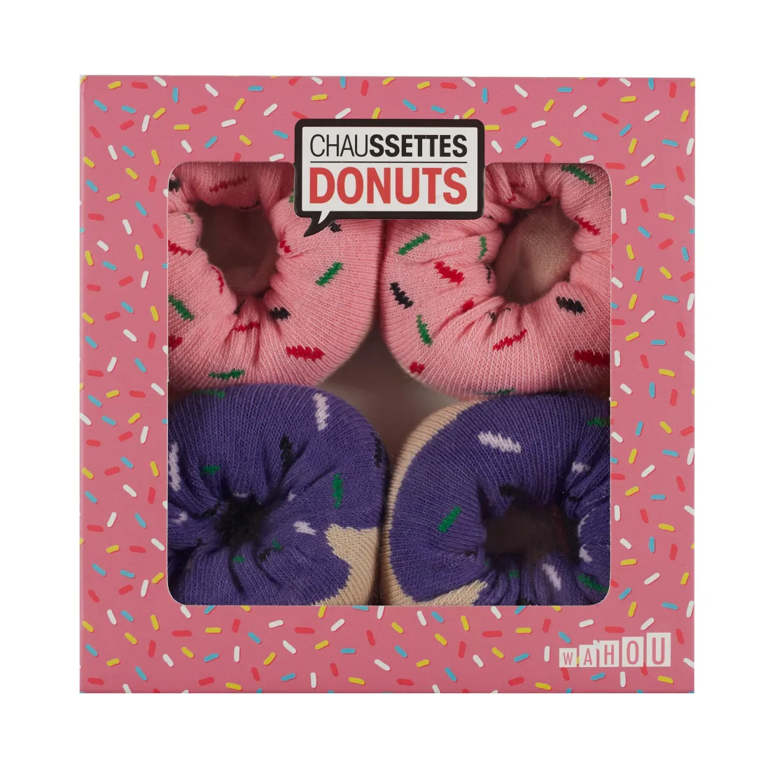 La Chaise Longue Mode-COFFRET DE 2 PAIRES DE CHAUSSETTES DONUT ASSORTIES