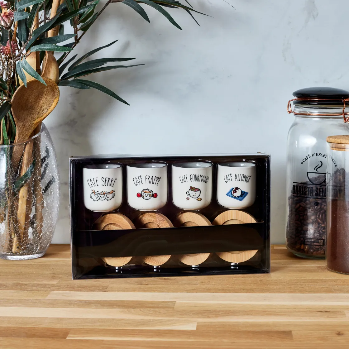 La Chaise Longue Thé & Café-COFFRET DE 4 TASSES A CAFE