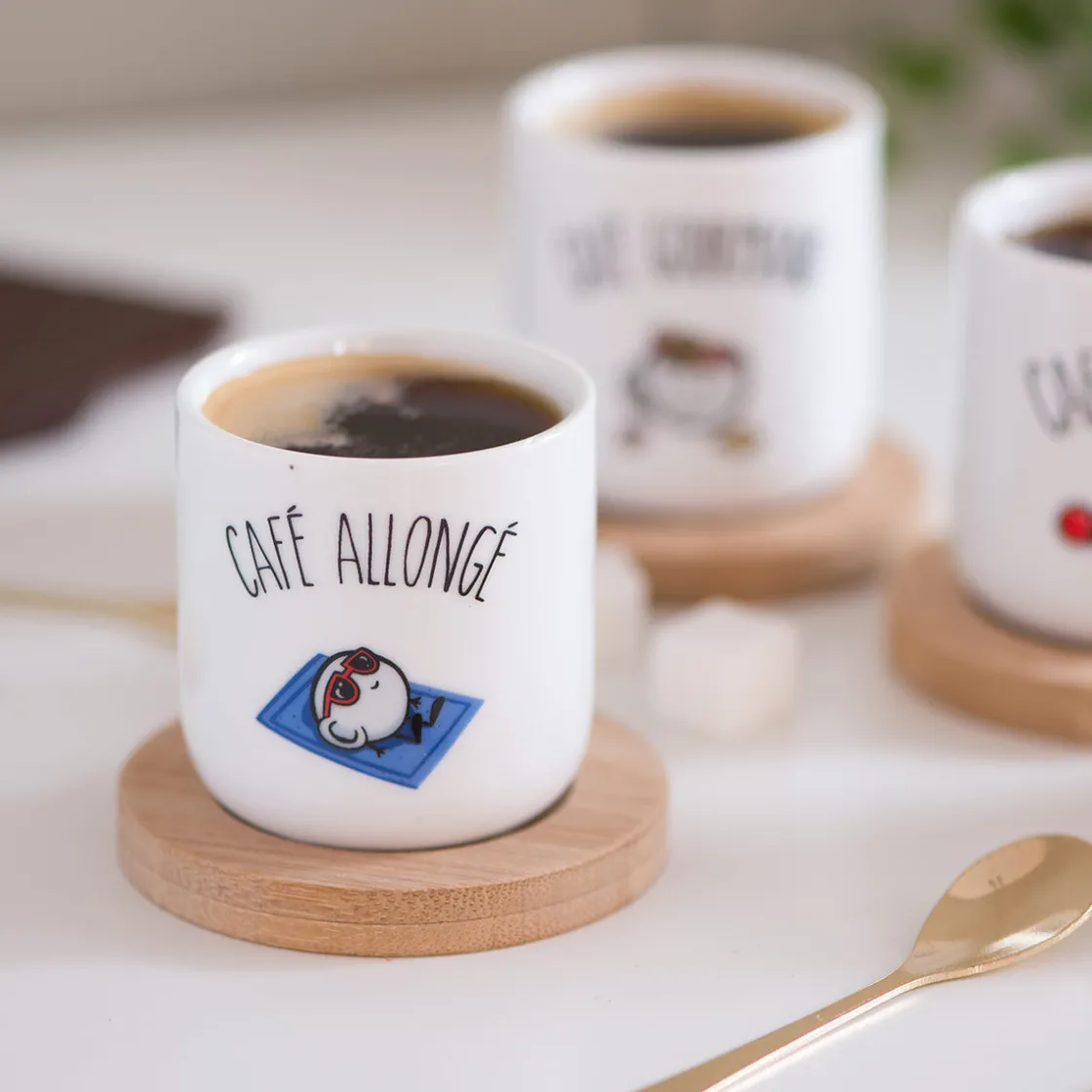 La Chaise Longue Thé & Café-COFFRET DE 4 TASSES A CAFE
