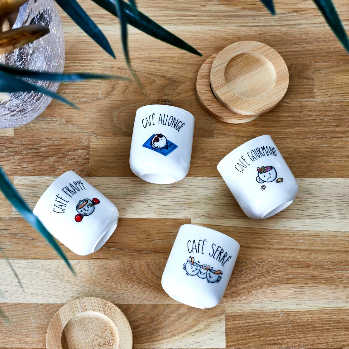 La Chaise Longue Thé & Café-COFFRET DE 4 TASSES A CAFE