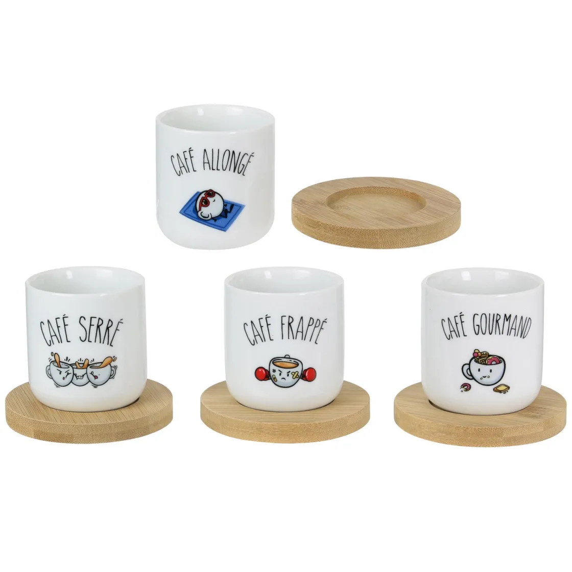 La Chaise Longue Thé & Café-COFFRET DE 4 TASSES A CAFE