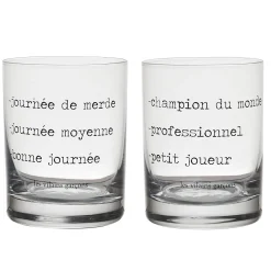 La Chaise Longue Boissons & Cocktails-COFFRET DE 2 VERRES A WHISKY