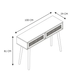 La Chaise Longue Mobilier-CONSOLE BALI 2 TIROIRS