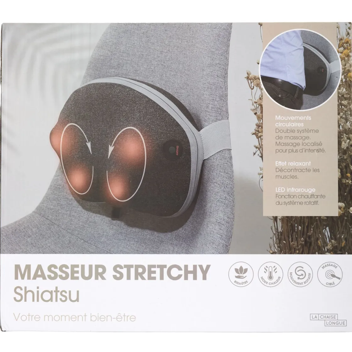 La Chaise Longue Cocoon-COUSSIN MASSEUR SHIATSU STRETCHY