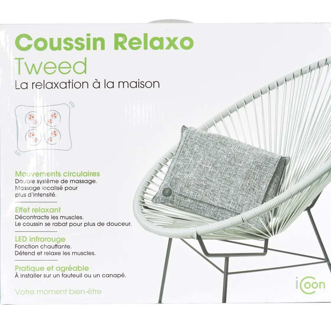 La Chaise Longue Massage & Relaxation|Cocoon-COUSSIN RELAXO TWEED