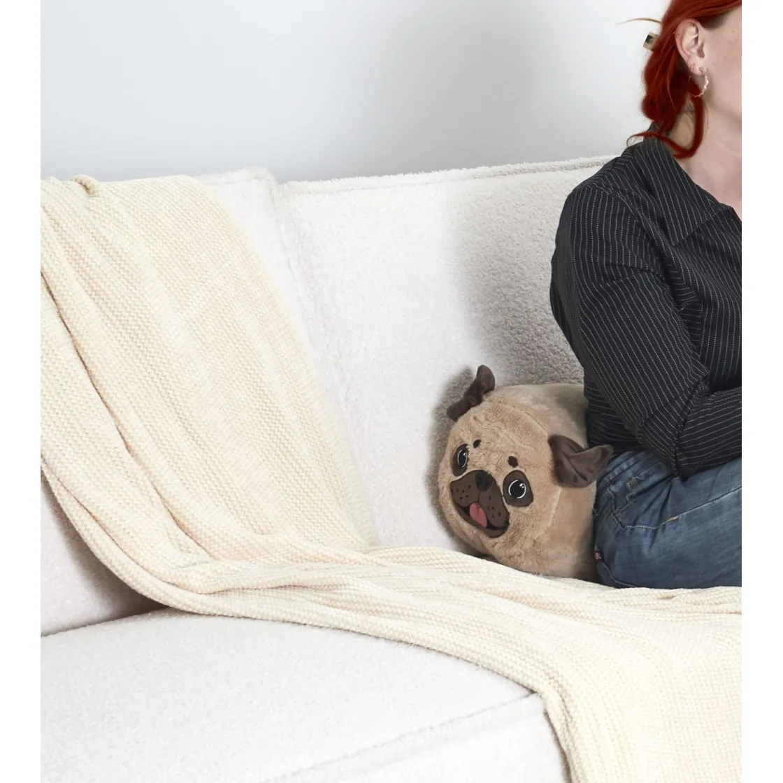 La Chaise Longue Cocoon-COUSSIN VIBRANT BOULEDOGUE