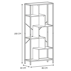La Chaise Longue Mobilier-ETAGERE EDISON 80X30X180CM