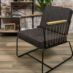 La Chaise Longue Mobilier-FAUTEUIL BENSON MARRON