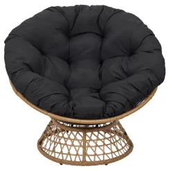 La Chaise Longue Mobilier-FAUTEUIL CANCUN COUSSIN NOIR