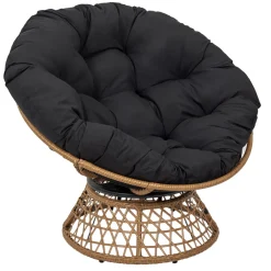 La Chaise Longue Mobilier-FAUTEUIL CANCUN COUSSIN NOIR