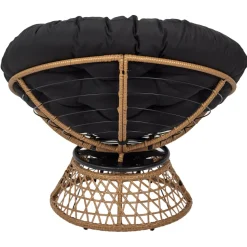 La Chaise Longue Mobilier-FAUTEUIL CANCUN COUSSIN NOIR