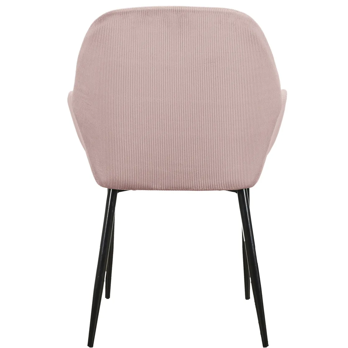 La Chaise Longue Mobilier-FAUTEUIL GIULIA ROSE VELOURS COTELE - Lot de 2