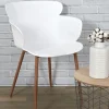 La Chaise Longue Mobilier-FAUTEUIL LORENS BLANC - Lot de 2