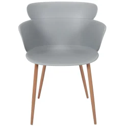 La Chaise Longue Mobilier-FAUTEUIL LORENS GRIS - Lot de 2