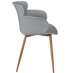 La Chaise Longue Mobilier-FAUTEUIL LORENS GRIS - Lot de 2