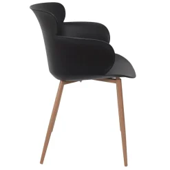 La Chaise Longue Mobilier-FAUTEUIL LORENS NOIR - Lot de 2