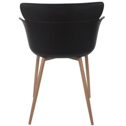 La Chaise Longue Mobilier-FAUTEUIL LORENS NOIR - Lot de 2