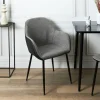 La Chaise Longue Mobilier-FAUTEUIL MEMPHIS GRIS ET NOIR - Lot de 2
