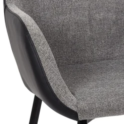 La Chaise Longue Mobilier-FAUTEUIL MEMPHIS GRIS ET NOIR - Lot de 2