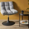 La Chaise Longue Mobilier-FAUTEUIL PIVOTANT ANTON GRIS