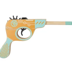 La Chaise Longue Jeux-JEU PISTOLET EN BOIS LANCEUR ELASTIQUES