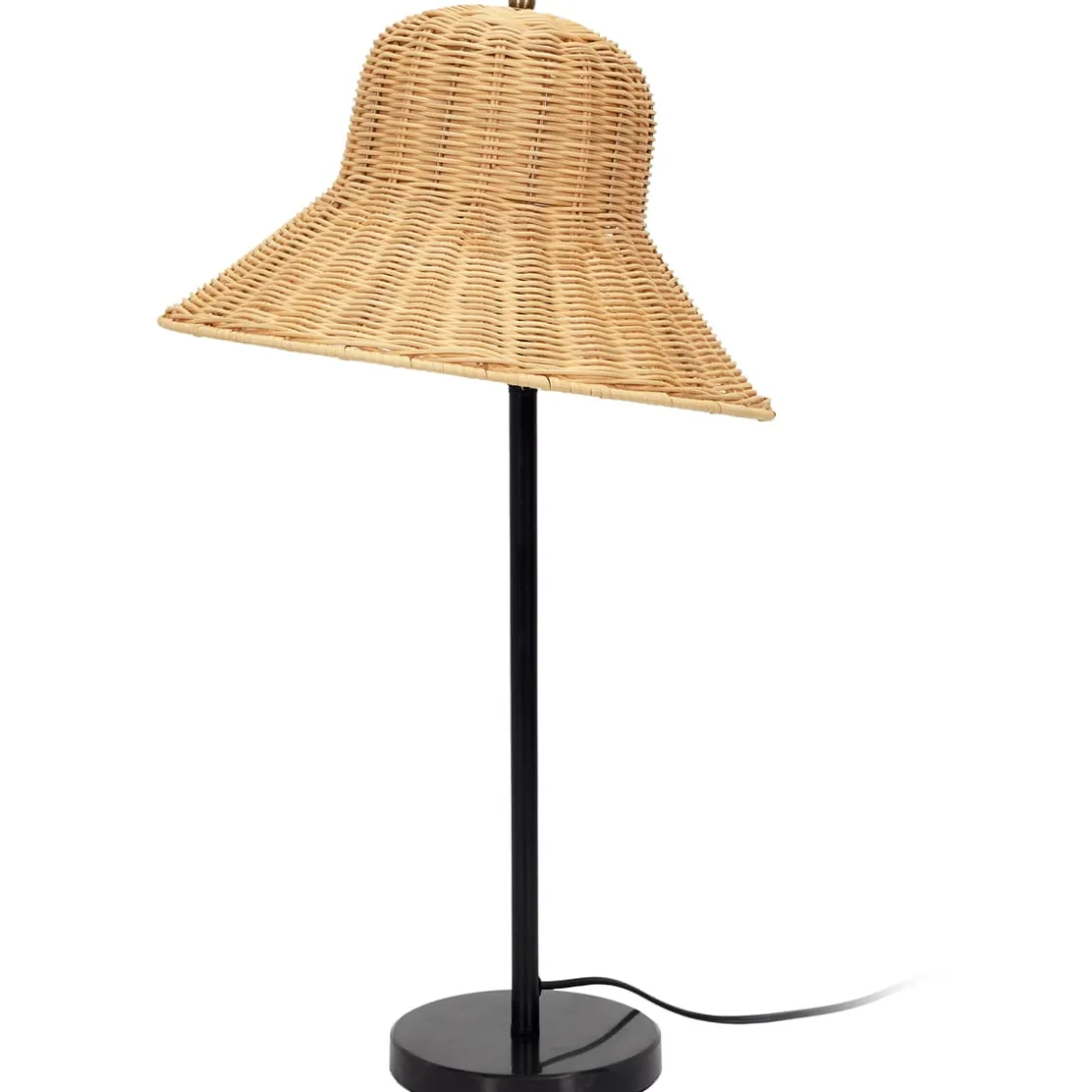 La Chaise Longue Luminaire-LAMPE CHAPEAU ROTIN